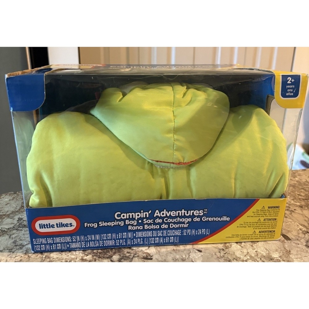 Little Tikes Campin Adventures Slumberin Critters Frog Sleeping Bag Costume New - Picture 1 of 12